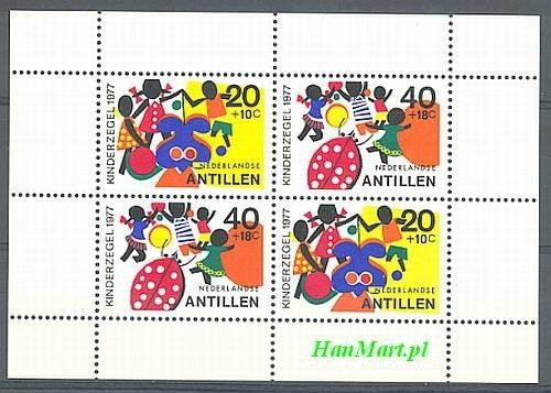 Znaczek Antyle Holenderskie 1977 Mi bl 6 Czyste **