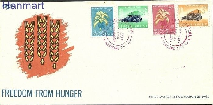 Znaczek Indonezja 1963 Mi 388-391 FDC