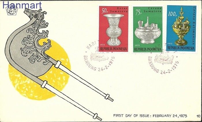 Znaczek Indonezja 1975 Mi 805-807 FDC