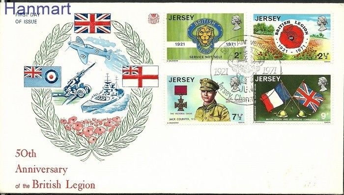 Znaczek Jersey 1971 Mi 53-56 FDC