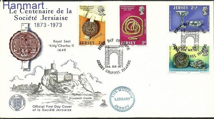 Znaczek Jersey 1973 Mi 77-80 FDC
