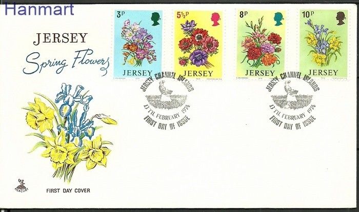 Znaczek Jersey 1974 Mi 95-98 FDC
