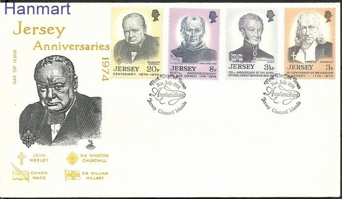 Znaczek Jersey 1974 Mi 103-106 FDC