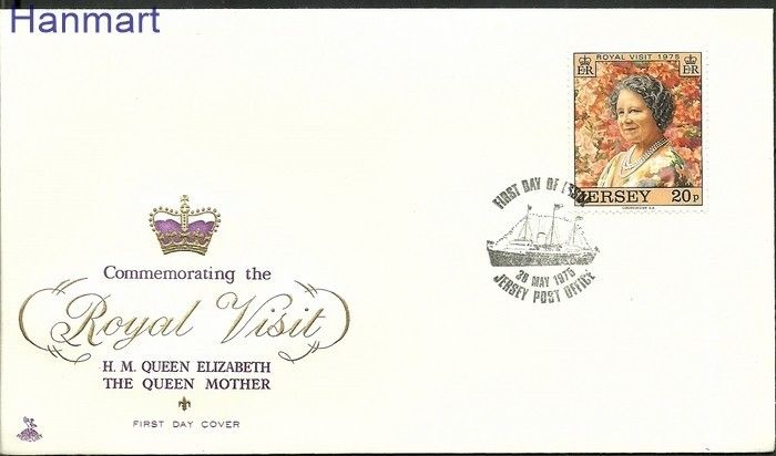 Znaczek Jersey 1975 FDC