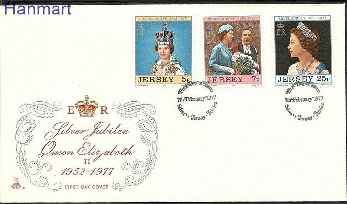 Znaczek Jersey 1977 Mi 157-159 FDC