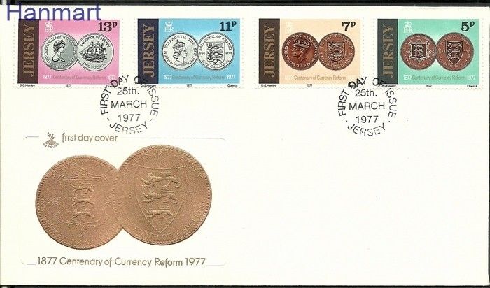 Znaczek Jersey 1977 FDC