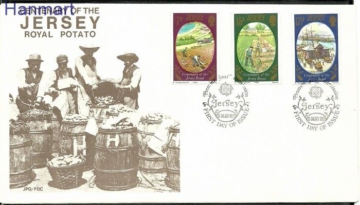 Znaczek Jersey 1980 Mi 216-218 FDC