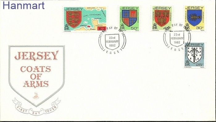 Znaczek Jersey 1982 Mi 273-277 FDC