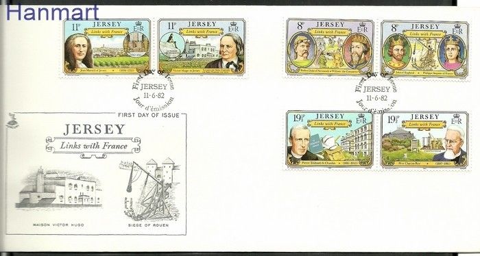 Znaczek Jersey 1982 Mi 282-287 FDC