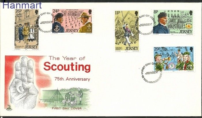 Znaczek Jersey 1982 Mi 288-292 FDC