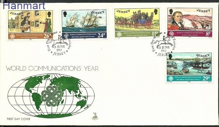 Znaczek Jersey 1983 Mi 303-307 FDC