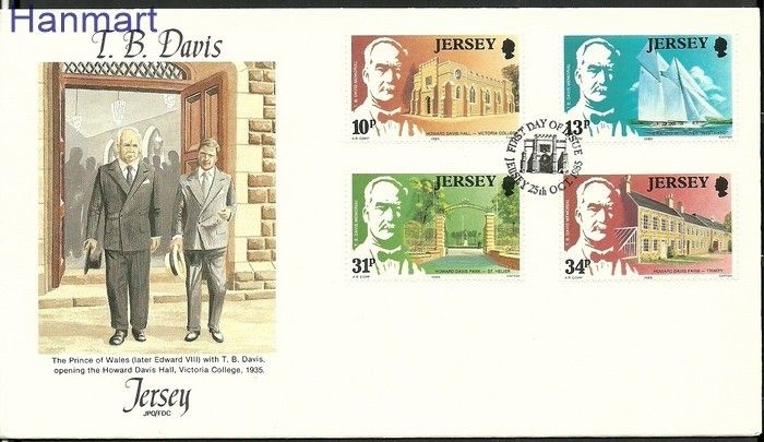 Znaczek Jersey 1985 Mi 368-371 FDC