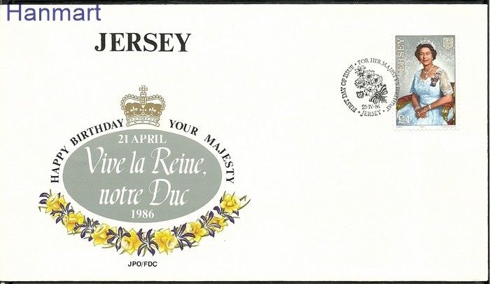 Znaczek Jersey 1986 Mi 377 FDC