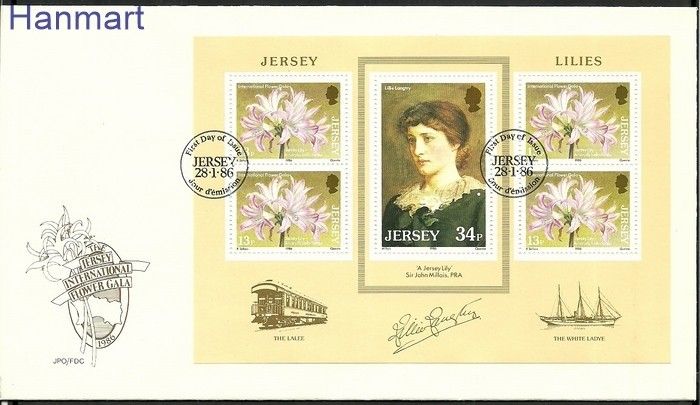 Znaczek Jersey 1987 Mi bl 4 FDC