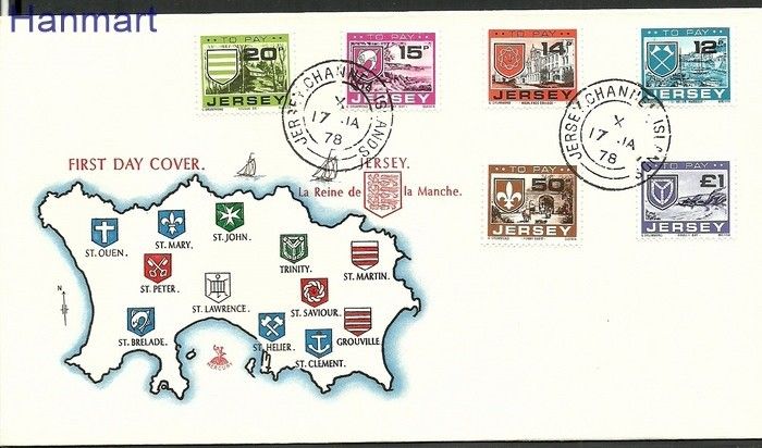 Znaczek Jersey 1978 Mi 21-32 FDC
