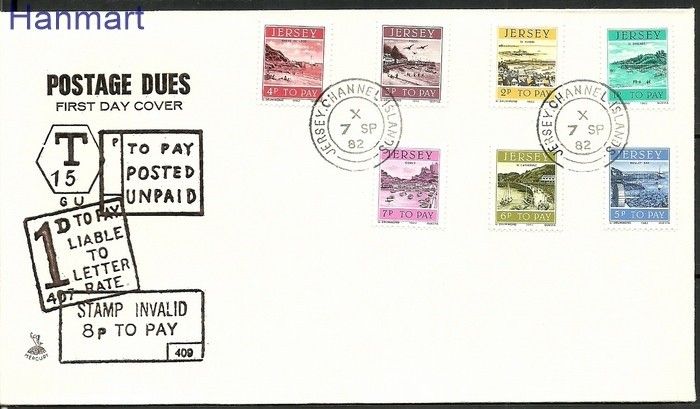 Znaczek Jersey 1982 Mi 33-46 FDC