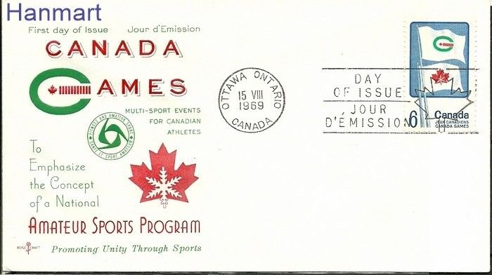 Znaczek Kanada 1969 Mi 442 FDC