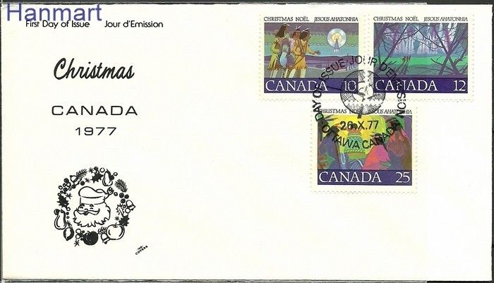 Znaczek Kanada 1977 Mi 669-671 FDC