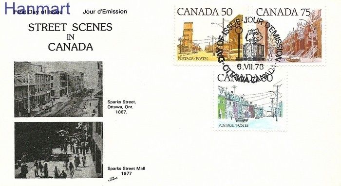 Znaczek Kanada 1978 Mi 695-697 FDC