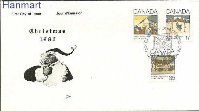 Znaczek Kanada 1980 Mi 781-783 FDC
