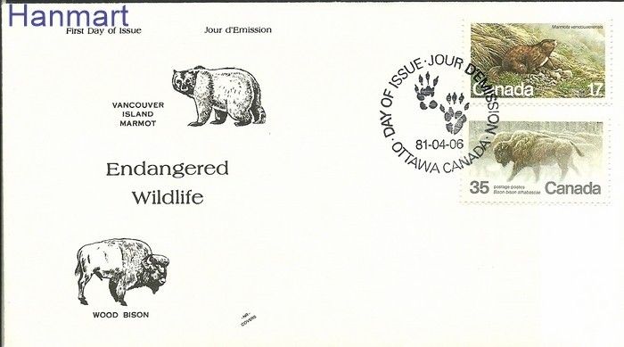 Znaczek Kanada 1981 Mi 794-795 FDC