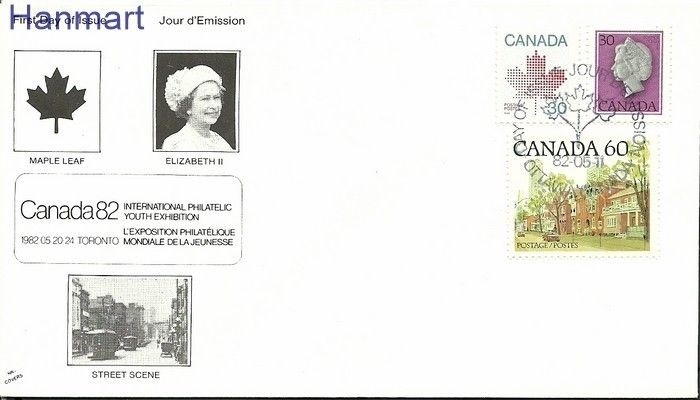 Znaczek Kanada 1982 Mi 830-832 FDC