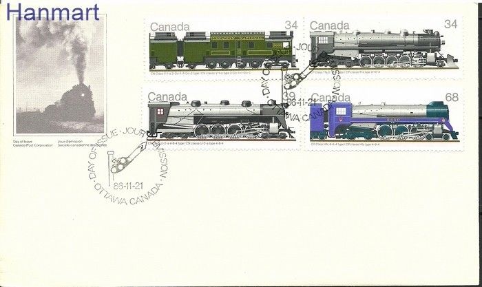 Znaczek Kanada 1986 Mi 1018-1021 FDC