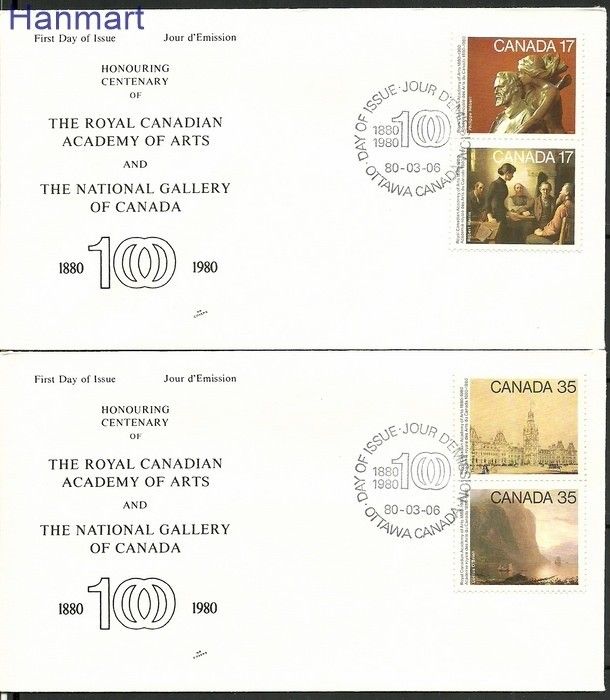 Znaczek Kanada 1980 Mi 760-763 FDC