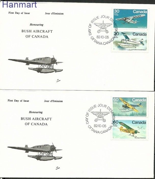 Znaczek Kanada 1982 Mi 849-852 FDC