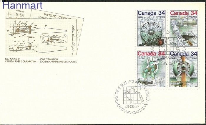 Znaczek Kanada 1987 Mi 999-1002 FDC
