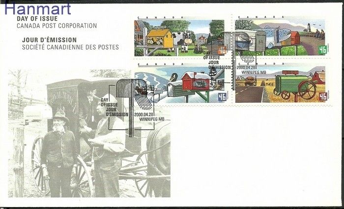 Znaczek Kanada 2000 Mi 1907-1910 FDC