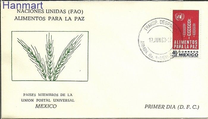 Znaczek Meksyk 1963 Mi 1135 FDC