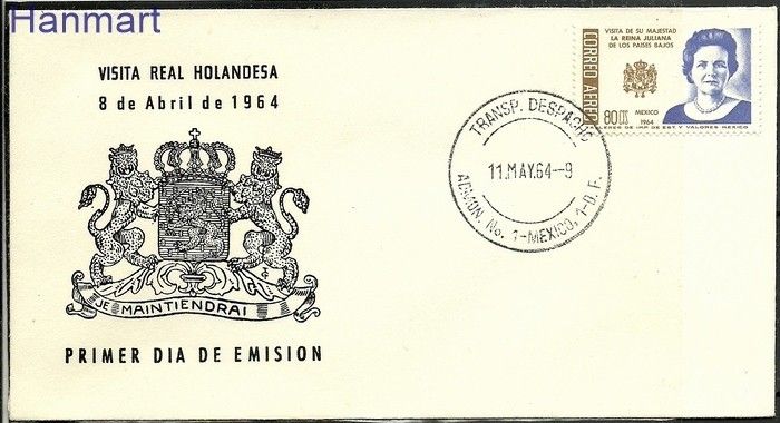 Znaczek Meksyk 1964 Mi 1169 FDC