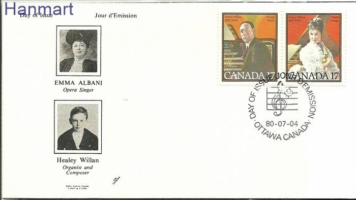 Znaczek Kanada 1980 Mi 771-772 FDC