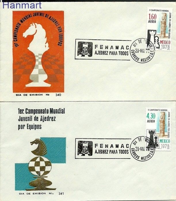 Znaczek Meksyk 1978 Mi 1601-1602 FDC