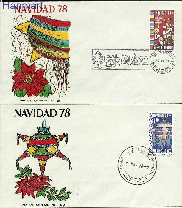 Znaczek Meksyk 1978 Mi 1614-1615 FDC