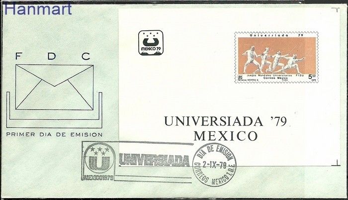 Znaczek Meksyk 1979 Mi bl 24 FDC