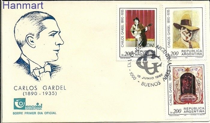 Znaczek Argentyna 1985 Mi 1740-1742 FDC
