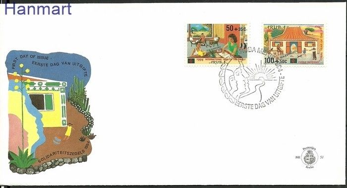 Znaczek Aruba 1993 Mi 140-141 FDC