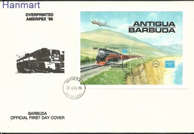 Znaczek Barbuda 1986 Mi bl 110 FDC
