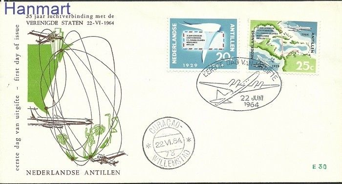 Znaczek Antyle Holenderskie 1964 Mi 139-140 FDC