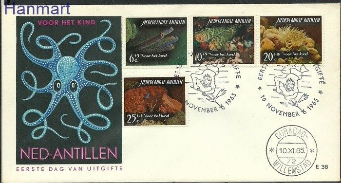 Znaczek Antyle Holenderskie 1965 Mi 158-161 FDC