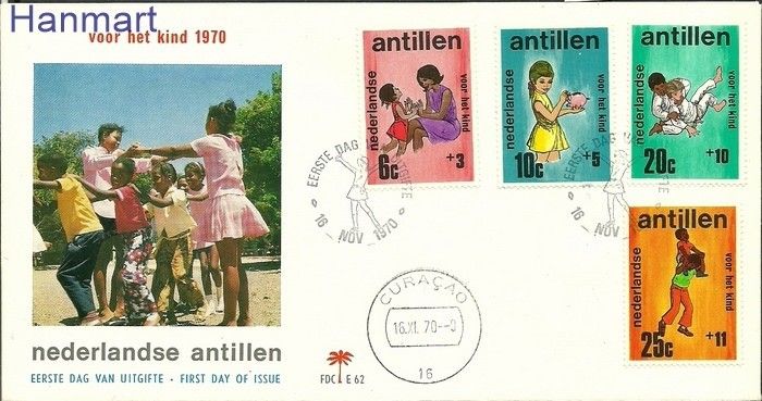 Znaczek Antyle Holenderskie 1970 Mi 224-227 FDC