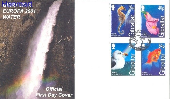 Znaczek Gibraltar 2001 Mi 962-965 FDC