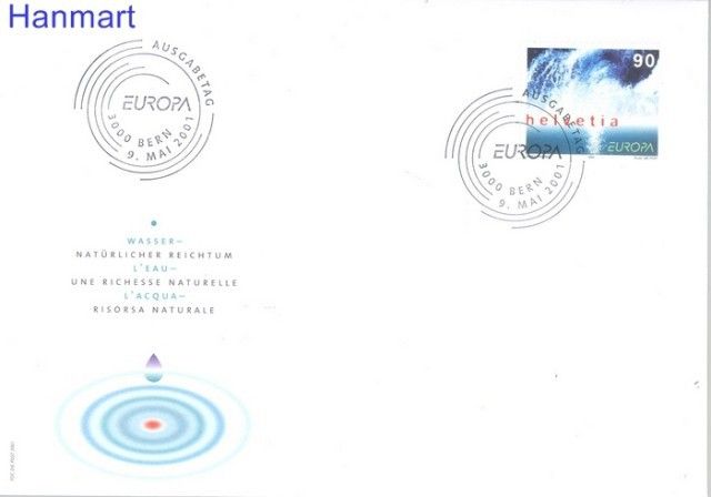 Znaczek Szwajcaria 2001 Mi 1757 FDC