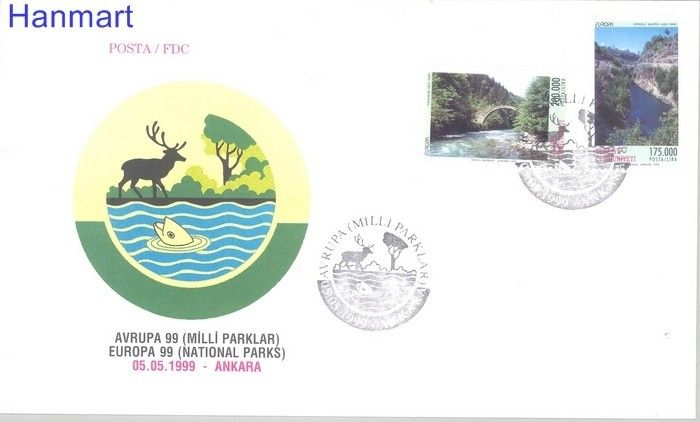 Znaczek Turcja 1999 Mi 3179-3180 FDC