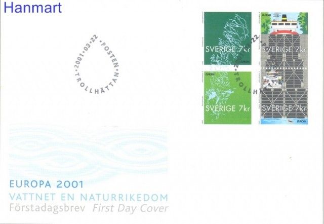 Znaczek Szwecja 2001 Mi 2232-2235 FDC