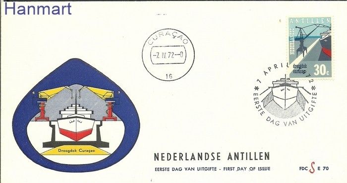 Znaczek Antyle Holenderskie 1972 FDC