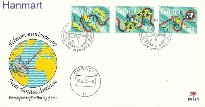 Znaczek Antyle Holenderskie 1973 Mi 269-271 FDC