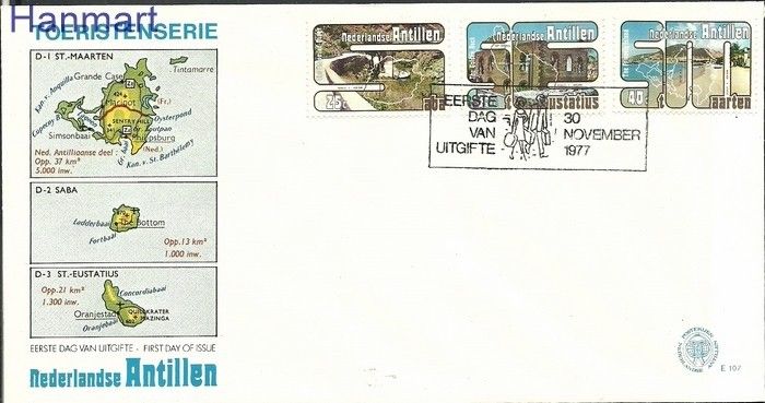 Znaczek Antyle Holenderskie 1977 FDC